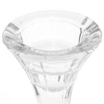 Product Candle Holder Glass Round Stick Candle Holder Ø7cm H13cm 2pcs