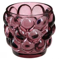 Product Candle holder glass tealight holder in Berry Ø7cm H7cm 6 pcs