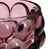 Product Candle holder glass tealight holder in Berry Ø7cm H7cm 6 pcs