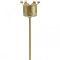 Product Candle holder crown golden, stick candle holder metal 4 pieces