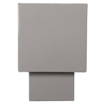 Product Grey cube planter with base for modern decoration, 22cm