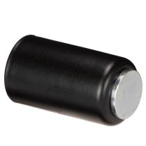 Product Round magnetic candle holder, matte black, for 25mm taper candles, 4 pieces