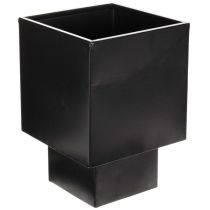 Product Black cube planter with base, modern, 22cm