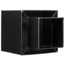 Product Black cube planter with base, modern, 22cm