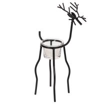 Product Reindeer candle holder with tealight glass, 28cm