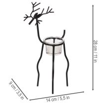 Product Reindeer candle holder with tealight glass, 28cm