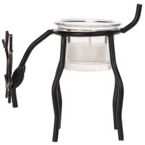 Product Reindeer candle holder with tealight glass, 15cm