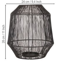 Product Black Decorative Lantern Wire Basket Modern style Ø24cm H28cm