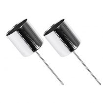 Silver candle holder for taper candles Ø3.5cm 4pcs