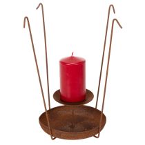 Product Christmas candle holders, rustic finish, 40/50cm high, set of 2