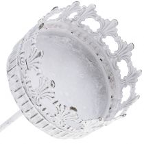 Product Candle holder white antique Ø7cm H12cm 4pcs