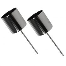 Product Candle holder anthracite for taper candles Ø3.5cm H4cm 4pcs