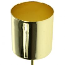 Candle holder for taper candles gold Ø3.5cm H4cm 4pcs