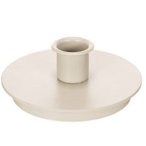 Product Round cream-colored candle holders for taper candles, table decoration, 10cm, 2 pieces