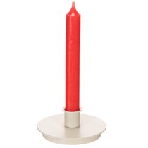 Product Round cream-colored candle holders for taper candles, table decoration, 10cm, 2 pieces