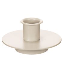Product Metal candle holder in matte beige, small candlestick for taper candles, 8cm, 3 pieces