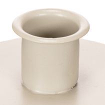 Product Metal candle holder in matte beige, small candlestick for taper candles, 8cm, 3 pieces