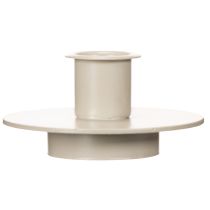 Product Metal candle holder in matte beige, small candlestick for taper candles, 8cm, 3 pieces