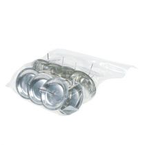 Product Candle holder with thorn silver Ø8cm 16 pcs