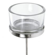 Product Candle holder with glass on stick 4 pcs