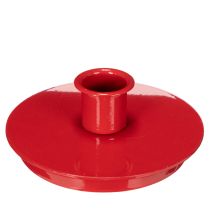 Product Compact red metal candle holders for 10cm taper candles, 2 pieces