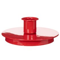Product Compact red metal candle holders for 10cm taper candles, 2 pieces