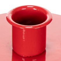 Product Compact red metal candle holders for 10cm taper candles, 2 pieces