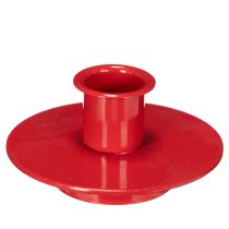 Product Small red candle holders for 8cm taper candles, 3 pieces