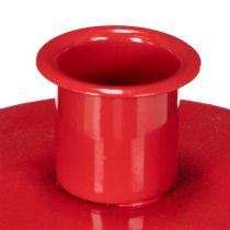 Product Small red candle holders for 8cm taper candles, 3 pieces