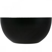 Product Candlestick black silver Christmas decoration Ø13cm H6.5cm