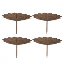 Product Candle holder for sticking Ø11cm H8cm rust effect 4pcs