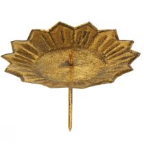 Product Candle holder for sticking gold antique look for pillar candles Ø11cm 4pcs