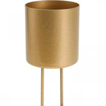 Candle holder to stick gold tealight holder metal Ø5cm 4pcs