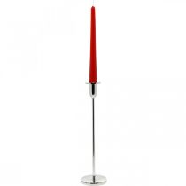 Product Candlestick silver metal decoration candlestick for stick candles H31cm