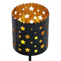 Product Candle holder advent wreath to stick black gold Ø6cm 4pcs
