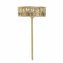Product Filigree candle holder for sticking Golden Ø6.4cm H12.5cm 4 pcs Antique look