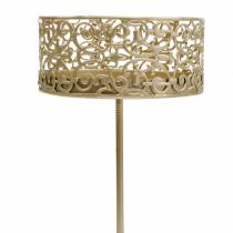 Product Floral candle holders for sticking Golden Ø8.8cm H13.7cm 4 pcs Antique look