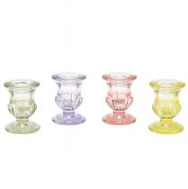 Product Candle holder glass colored glass candle holder Ø5cm H6cm 4pcs