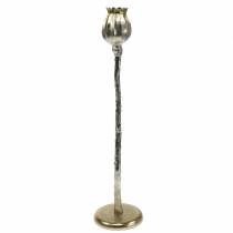 Product Candlestick poppy blossom champagne H49cm