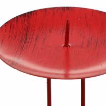 Product Candle holder for sticking red Ø9cm 4 pcs