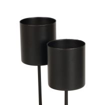 Candle holder for plugging candle holder black Ø3.5cm 4 pieces