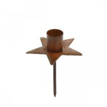 Product Candle decoration star candle holder for sticking rust Ø5cm 4pcs