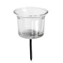 Product Candle holder for tealight glass clear Ø6cm H10cm 2pcs