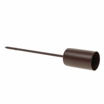 Product Candle holder for taper candles brown Ø2.3cm H14cm 4 pcs