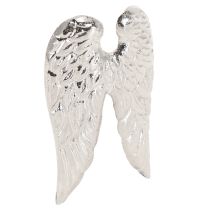 Product Candle pins Christmas angel wings silver 4×7cm 4 pcs