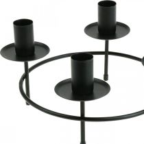 Product Candle ring rod candles candle holder black Ø23cm H11cm 2pcs