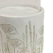 Product Candlestick lantern glass with base Ø17cm H32cm