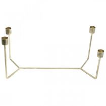Product Candlestick for candle tray champagne metal 37 × 17 × 18cm