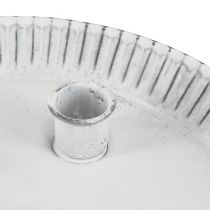 Product Candle plate cake tin with 4 candle holders white Ø25cm