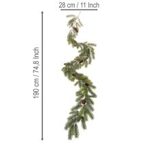 Product Decorative pine branch, artificial garland for winter arrangements, 190cm